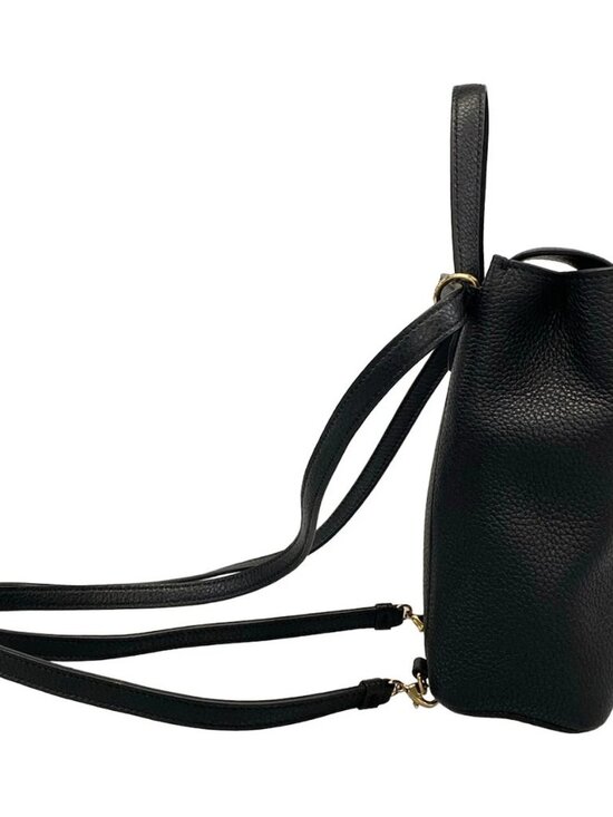 Salvatore Ferragamo Gancini 220376 Black Leather - Backpack main image 9
